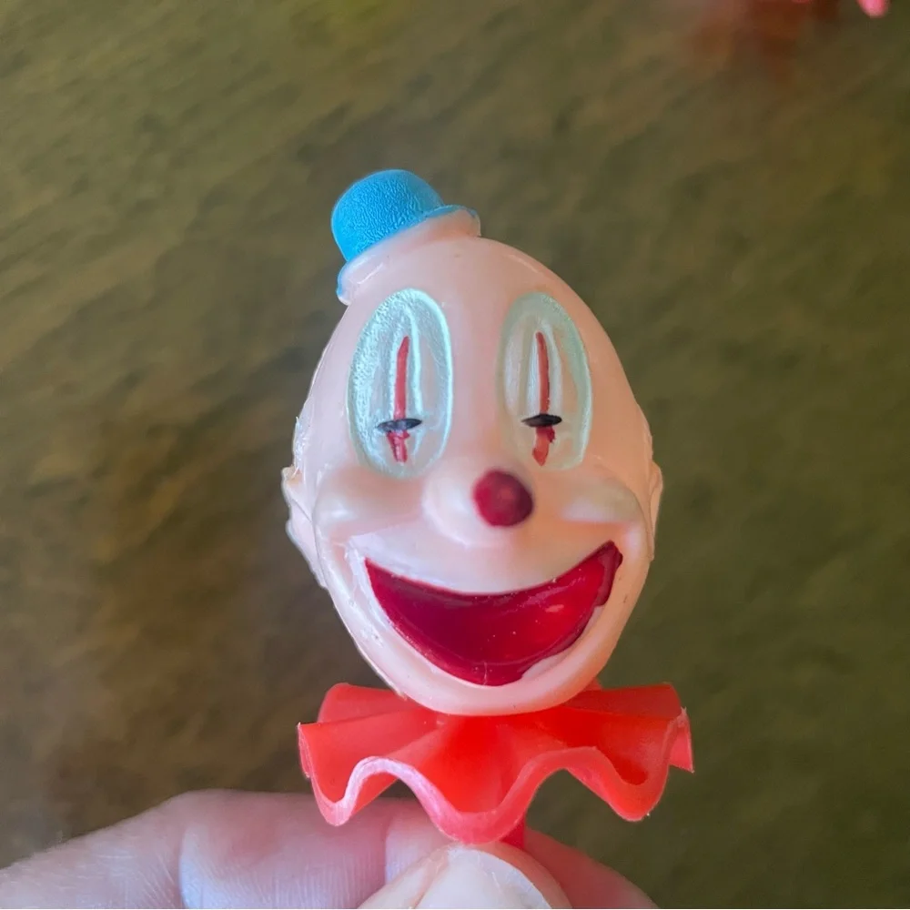 Vintage Derby Clown Cupcake Cake Topper 10 Count Party Decoration Supply Lot Set